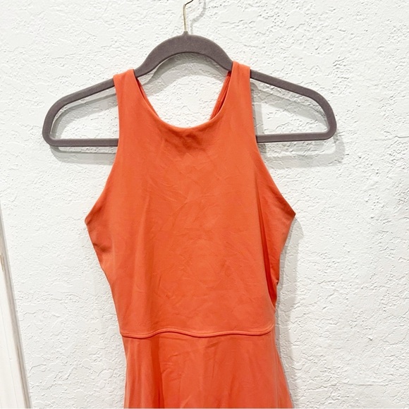 Athleta Dress Women's S/T Small Tall Conscious Mini Dress Orange Sporty Pockets - Picture 2 of 11